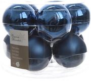Decoris Kaemingk B.V. 10-delig glazen kerstballen set (blauw) 6cmø