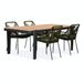 Vigo/Seville Vert olive Dining Set de jardin
