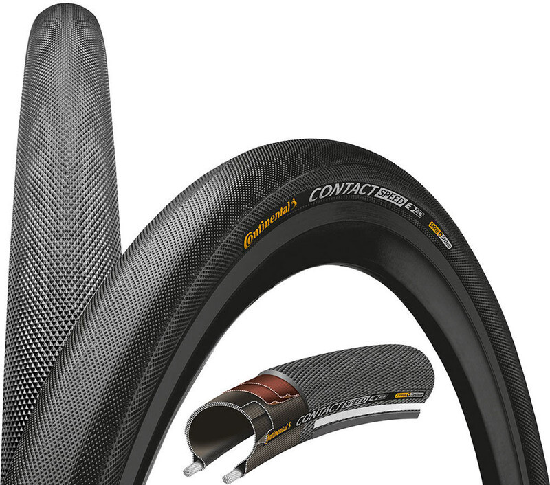 Continental Contact Speed Fietsband Double SafetySystem Breaker 28"" draadband zwart