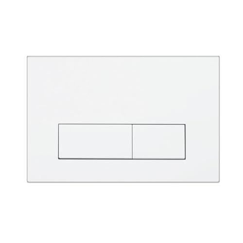 Mendorio WC-Bedieningsplaat met Installatieframe & Duwknop, Compatibel met Geberit Sigma, UP300 en UP320 Series, Spoelplaat met Dubbele Spoeling Functie (Wit)