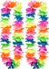 Boland Hawaii krans/slinger - 2x - Tropische/zomerse kleuren mix - Bloemen hals slingers