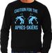 Bellatio Decorations Apres ski sweater heren - zwart - glitter blauw - L
