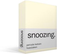 Snoozing percale katoen hoeslaken - 80x200 cm - wit