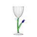 Ichendorf Milano kelk optisch blauwe bloem | Botanische collectie | 28 cl | borosilicaatglas | handgemaakt