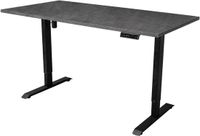Sedero Elektrisch verstelbaar bureau - 140x80 cm - Single motor - Zwart / Donker Marmer