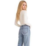 Guess Dames Ls Vn Ellie Cardi SWTR LS VN Ellie Cardi SWTR (Pack van 1), crme Wit, S-XXL