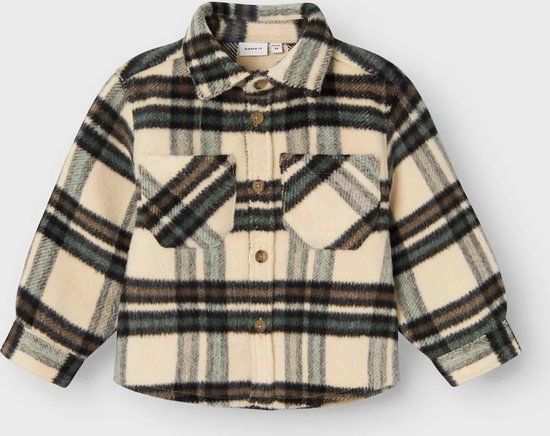 Name it Overhemd ruit - NMMREMOLLE - Maat 92 - Summer sand