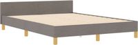 vidaXL Cadre de lit avec tête de lit Taupe 160 x 200 cm Tissu