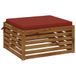 vidaXL 1-Piece Zitkussen SOEST 100% Polyester Rood 60 x 60 x 5 cm