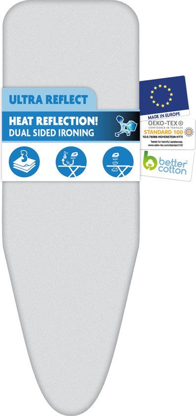 LaundrySpecialist Strijkplankhoes Ultra Reflect L/XL - Hittereflectie - Sneller strijken