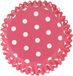 PME BC822 papieren bakvormen roze polka dot, folie gecoat