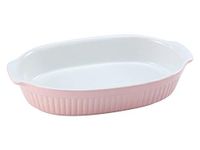CreaTable Ovale ovenschaal, aardewerk, ovenbestendig tot 250°C, vaatwasmachinebestendig, rosé, 33,5 x 19 x 5 cm