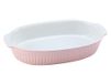CreaTable Ovale ovenschaal, aardewerk, ovenbestendig tot 250°C, vaatwasmachinebestendig, rosé, 33,5 x 19 x 5 cm