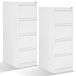 m-office Opbergmap van metaal, wit, met 4 laden en slot, efficiënte opslag voor DIN A4 en folio, ladekast 132 x 46 x 62 cm (2 stuks)