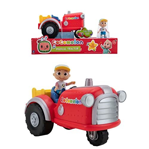 Cocomelon Muzikale tractor met geluiden en exclusieve Bauer JJ-figuur