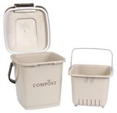 Composteerbare emmer met handvat en deksel, 8L