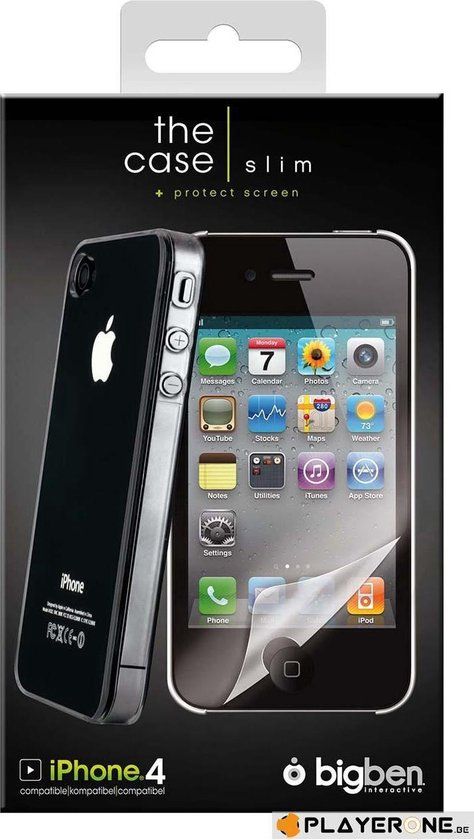 Bigben iPhone 4/4s The Case Slim Clear + Screen Protect