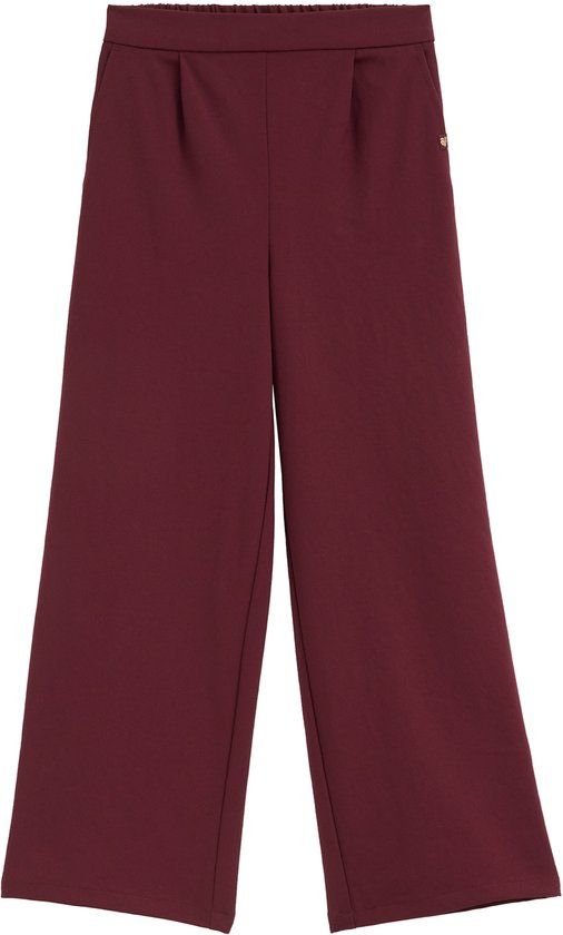 WE Fashion Meisjes wide leg broek Burgundy red Maat 158