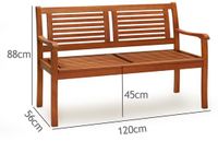 Casaria Tuinbank - Eucalyptushout 120x56x88cm - FSC®-gecertificeerd