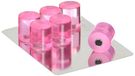 EMDE 127GTTT-0 magneten Plexi, roze, 6 stuks