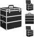 vidaXL - Valise de maquillage - 37x24x40 cm - aluminium - noir