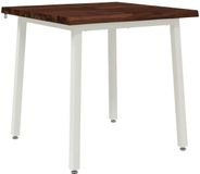 vidaXL - Massief Acacia Hout Donkerbruin en Wit