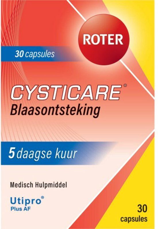 Roter Cysticare Utipro Plus AF - 30 Capsules - Blaasontsteking - 5 Dagen Behandeling