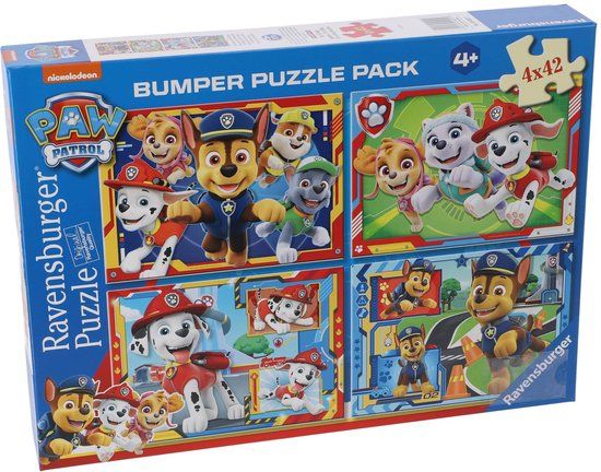 Ravensburger Paw Patrol Puzzel - 4 x 42 Stukjes
