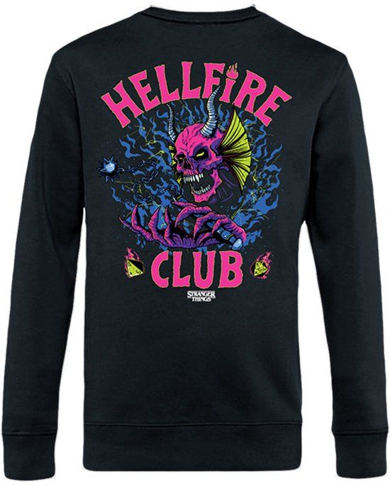 Stranger Things Pink Hellfire Club Heren Sweatshirts - zwart - 4XL