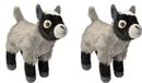 Wild Republic Europe 2x stuks peluche chèvre gris 20 cm - animaux en peluche de ferme chèvres