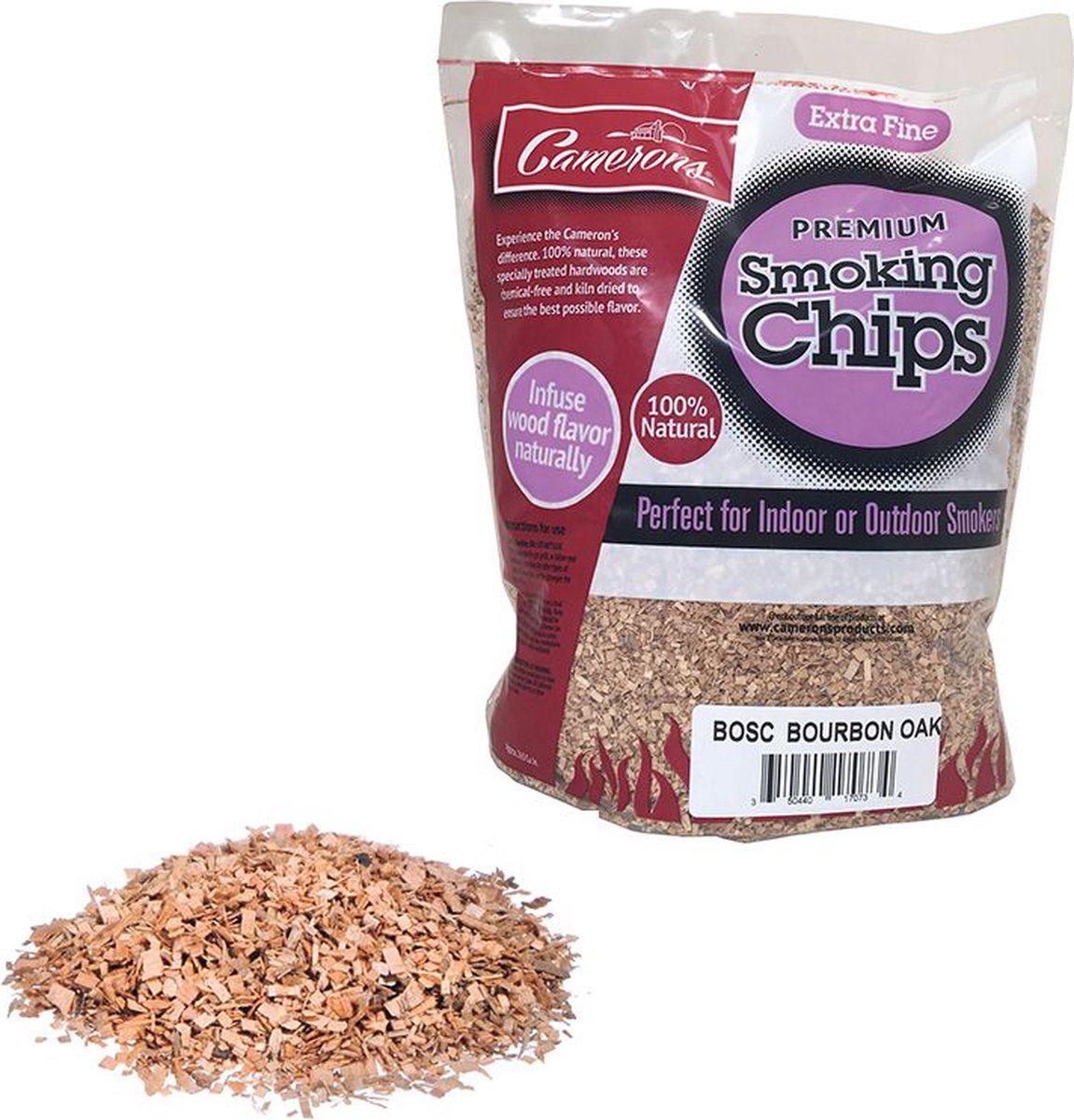 Camerons Rookchips Bourbon Extra Fijn 775 Gram
