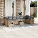 Maison Exclusive - Ensemble de jardin, 11 pièces, avec coussins, beige, en polyrotin