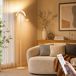 Lampadaire LED, 36W, dimmable, avec télécommande, 175 cm, avec abat-jour et lampe de lecture