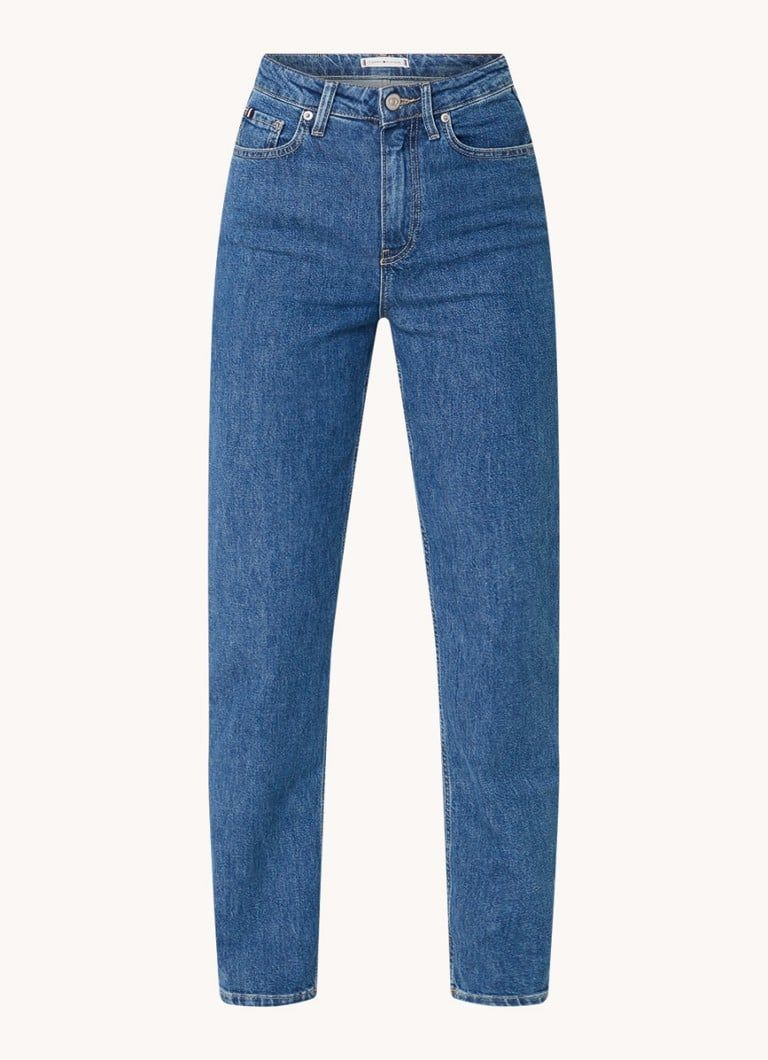 Tommy Hilfiger High Waist Straight Leg Jeans - Medium Wash