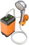 Merkloos BeltAvenue Draagbare Kampeerdouche - Oplaadbare Douchepomp, Temperatuurmonitor 12V 4800mA