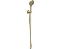 IVY Glijstangset met Handdouche Verstelbaar 3 Standen - Doucheslang 150 cm - Geborsteld Mat Goud PVD