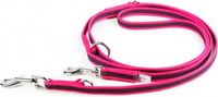 Julius K9 - Dubbele anti slip hondenriem - 2,2m x 20mm - roze/grijs