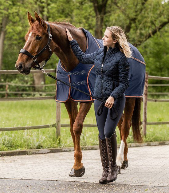 Cooler Fly-Summer Rug - Night Blue/Orange - 125 - Horse