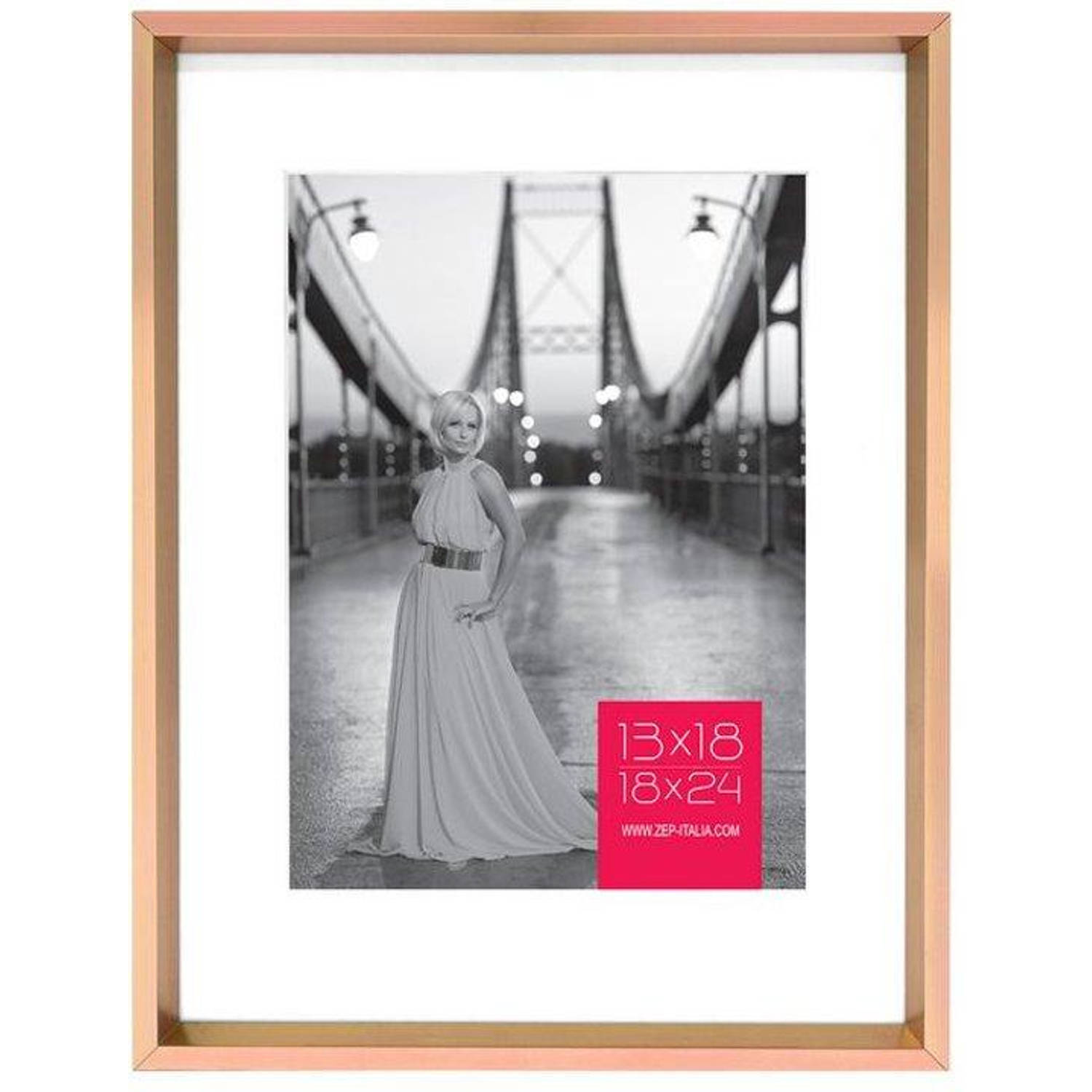 Zep - Aluminium Foto Frame Yvette Bruin voor foto 13x18 / 18x24 cm - ALPC24