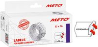Meto Voorgedrukte etiketten voor etiketteerinrichting, 26 x 16 mm, Wit, Papier, 6000 stuk(s)