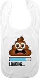 Bellatio Decorations Baby slabbetje - Blauw - Katoen - Poop Loading...