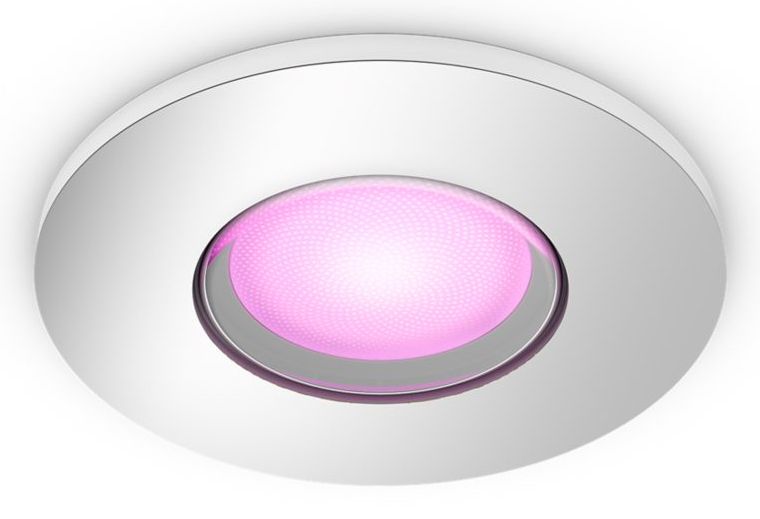 Philips Hue Xamento Badkamer Inbouwspot - Chroom - 1-pack - Rond - RGBW - GU10 - 400 lm - IP44 - 2000K - Smart Home