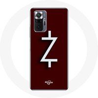 Maniacase Etui voor Xiaomi Redmi Note 10 Pro Ozark seizoen 4 Z Logo wit rode achtergrond