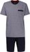 Götzburg Heren Shortama O-hals Middenblauw Melange XL