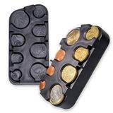 Euro muntendispenser, 2 stuks in dubbelverpakking, munthouder, muntenverzamelaar, muntbox kleingeld sorteerder