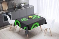 Bonamaison Tafelkleed, Anti-Mold, Sneldrogend, Waterdicht, 100% Polyester Tafellaken, Neon groene rook, 140 x 140 Cm
