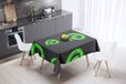 Bonamaison Tafelkleed, Anti-Mold, Sneldrogend, Waterdicht, 100% Polyester Tafellaken, Neon groene rook, 140 x 140 Cm