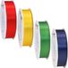 Merkloos Satijn cadeau/hobby sierlinten 2,5cm x 25m - set 4x - rood/geel/groen/blauw