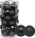 Inge-glas Inge's Christmas Decor Gmbh 72x stuks glazen kerstballen zwart 4 cm glans en mat