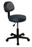 Master Massage Backrest rolkruk, draaikruk met rugleuning, in hoogte verstelbaar, koningsblauw